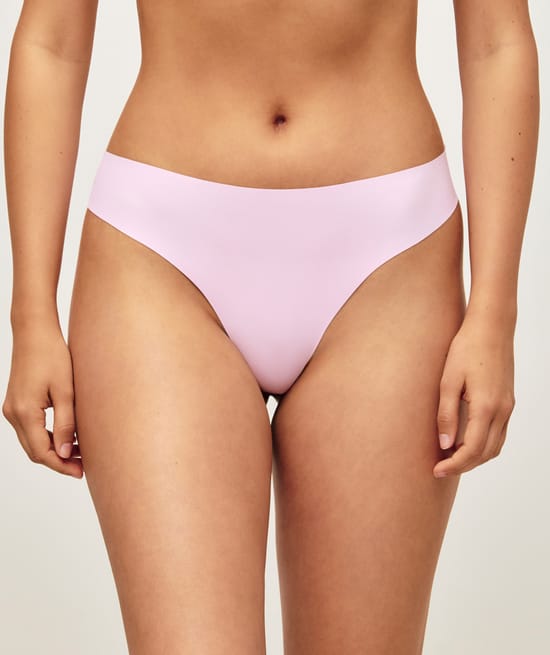 Microfiber and lace panties;
