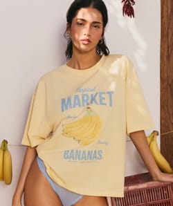 Jersey set with Tropical Market print;