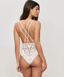 Lace bodysuit;