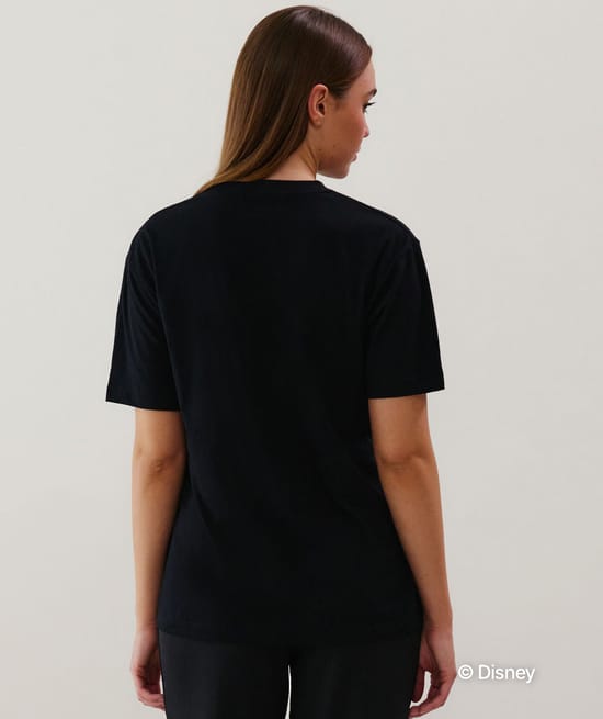 Top en jersey Mickey noir;