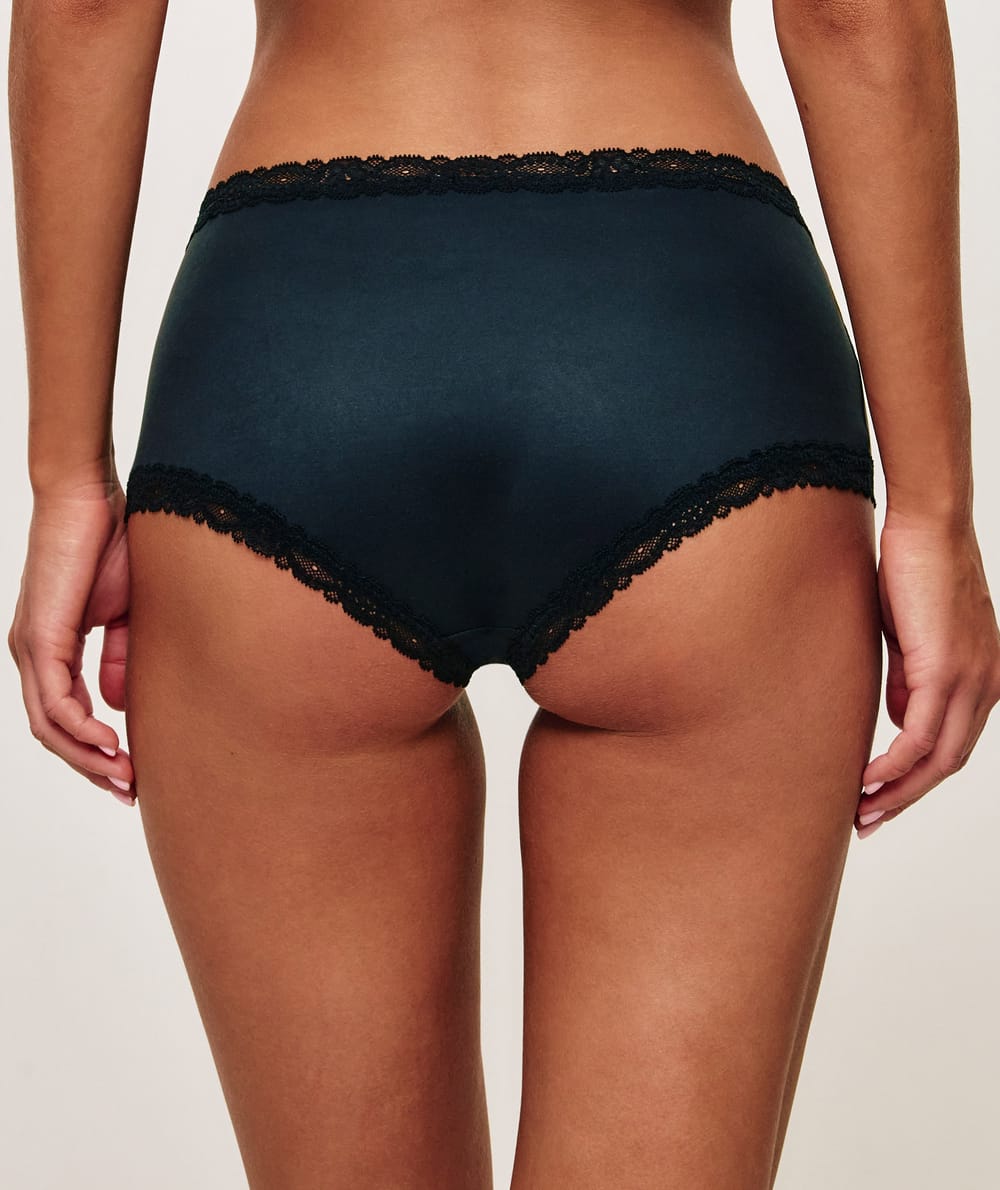 Shorty in microvezel en kant;