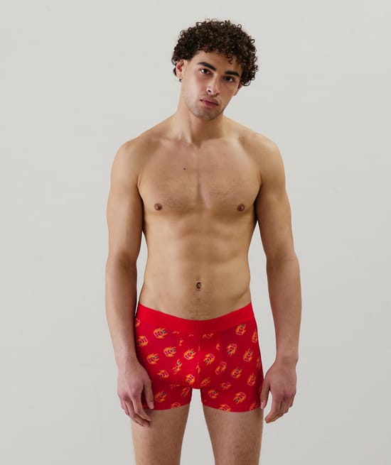 Boxer shorts with pattern;