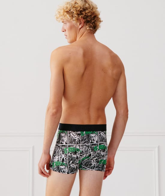 Katoenen boxershort met motief;