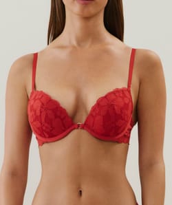 Soutien-gorge push-up en dentelle;