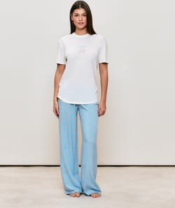 Croissant pattern trousers;