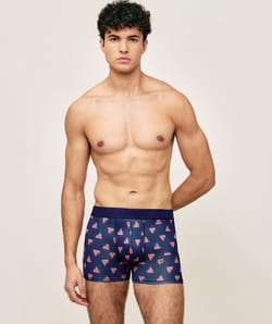 Microfibre boxer shorts with fancy patterns;