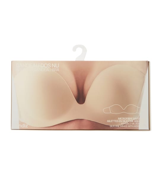 Strapless push-up bandeau bra;