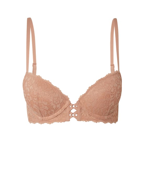 Soutien-gorge push-up en dentelle florale;