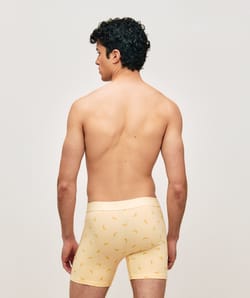 Boxer en coton avec imprim&eacute; bananes;