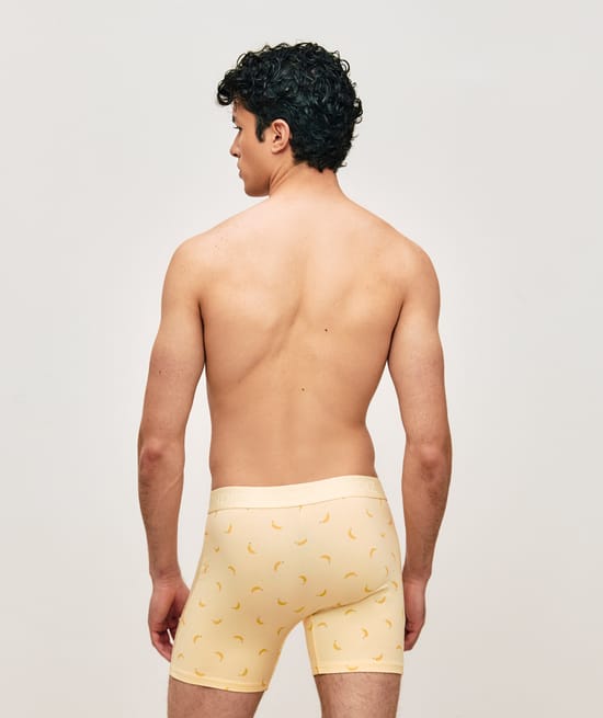 Boxer en coton avec imprim&eacute; bananes;