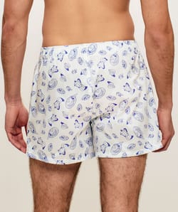 Cale&ccedil;on en coton &agrave; motifs ;