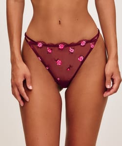 Embroidered mesh string;