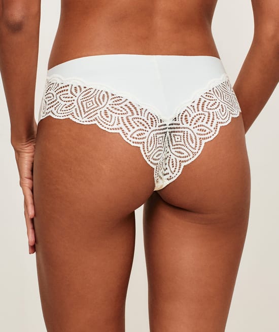 Cheeky microfiber and lace;