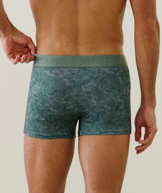 Cotton boxer shorts with pattern;