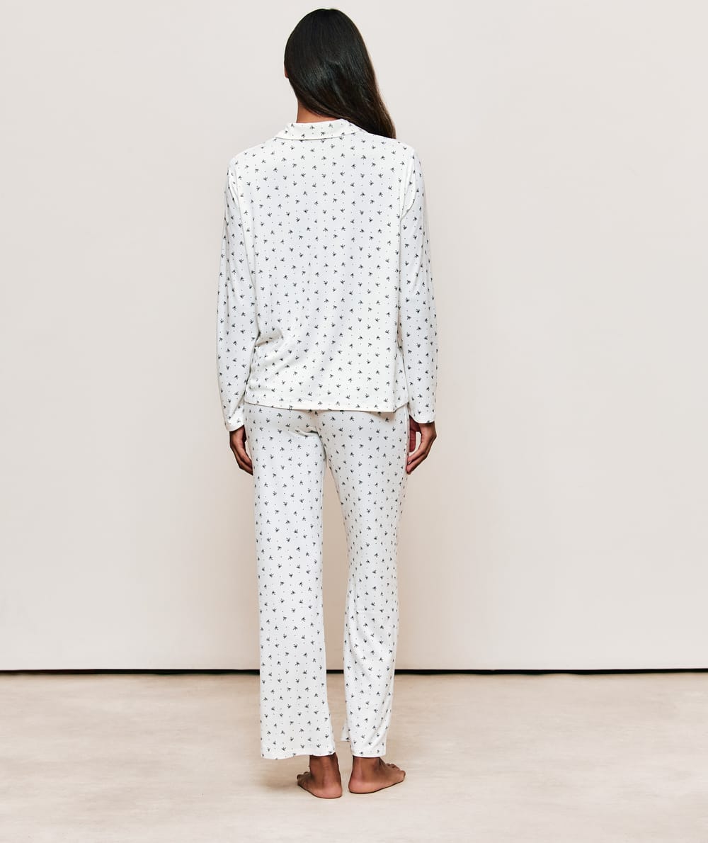 Patterned jersey pyjama set;