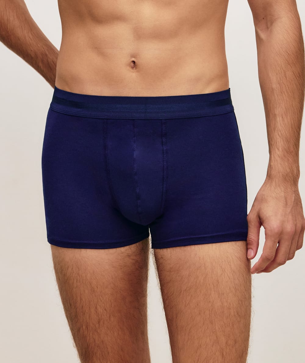 Cotton boxer shorts with message;