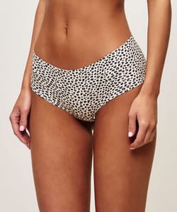 Leopard print microfibre shorty;
