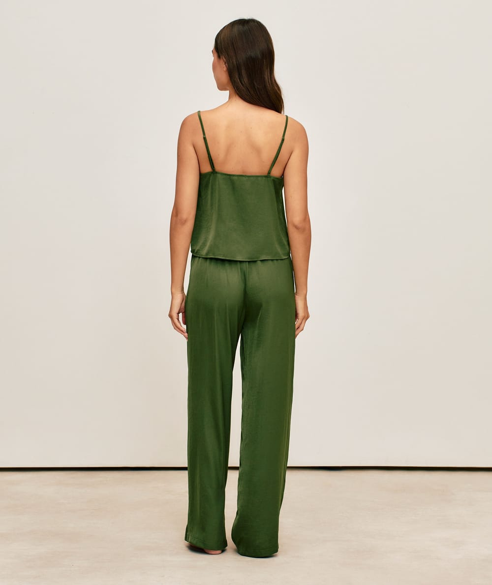 Satin tank top;