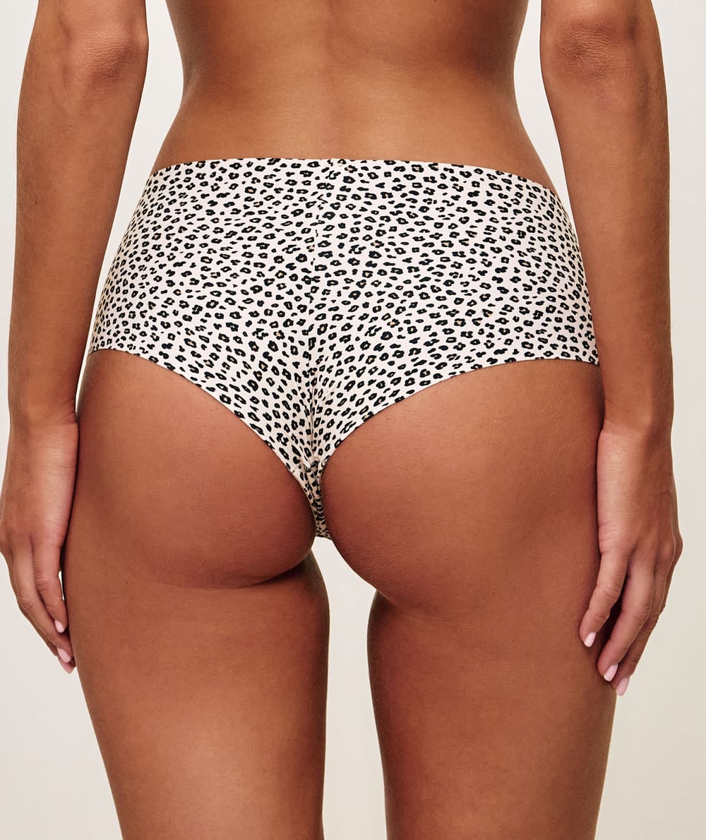 Leopard print microfibre shorty;