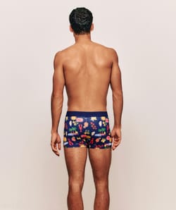 Boxer en coton à motifs;