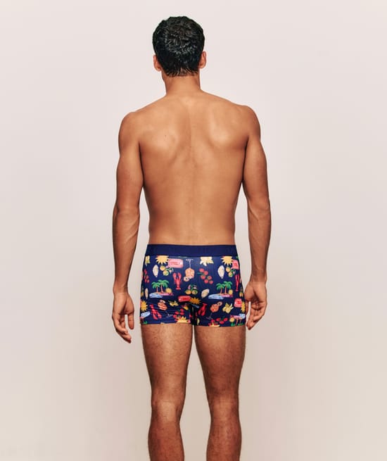 Boxer en coton à motifs;