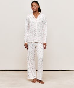 Patterned jersey pajama set;