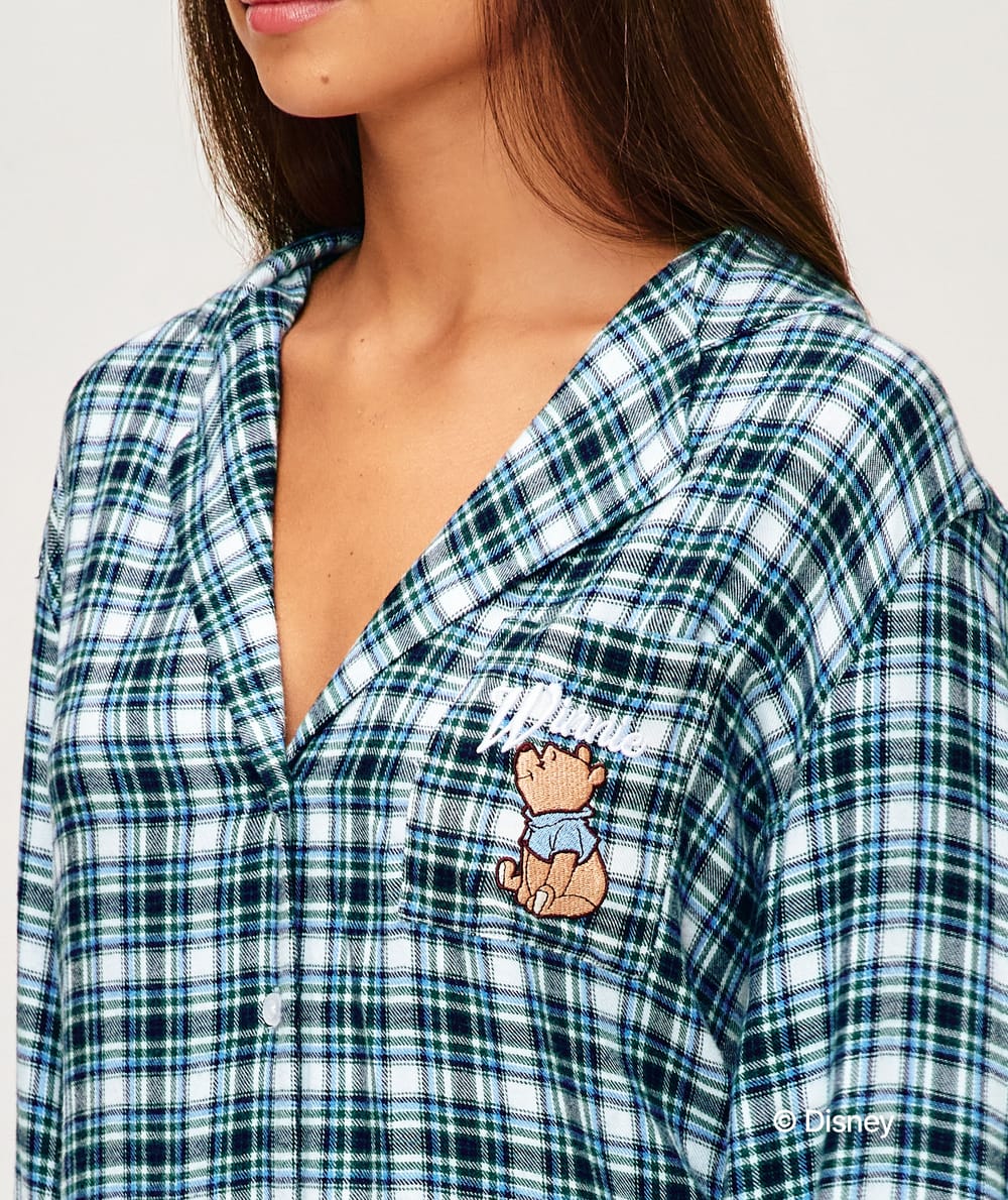 Winnie the Pooh checkered shirt;
