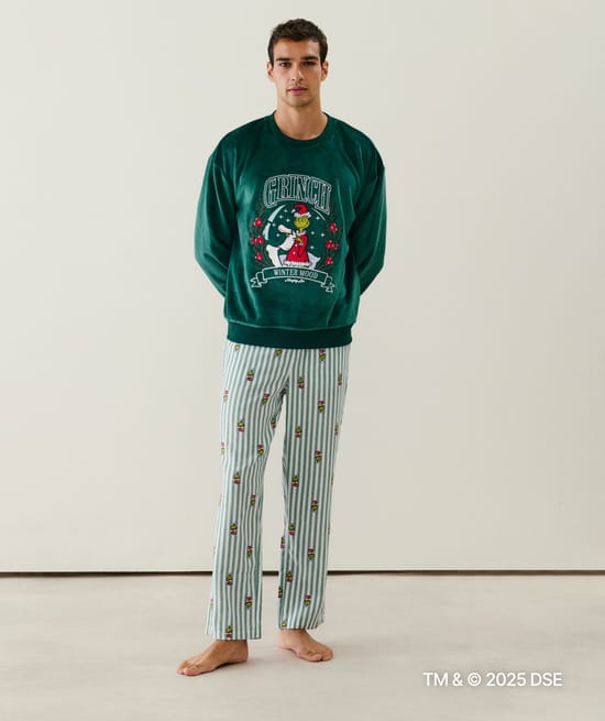 Grinch velour sweatshirt;
