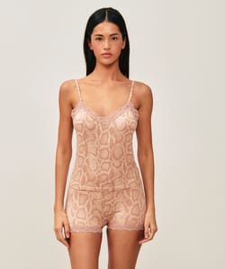 Snake print jersey set;