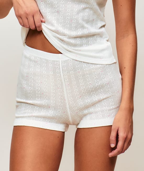 Pointelle shorts;