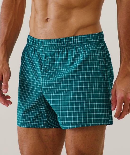 Checked Boxer Shorts;