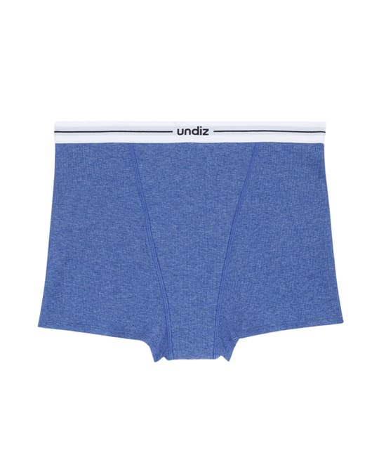 Period boyshorts in navy blue cotton;