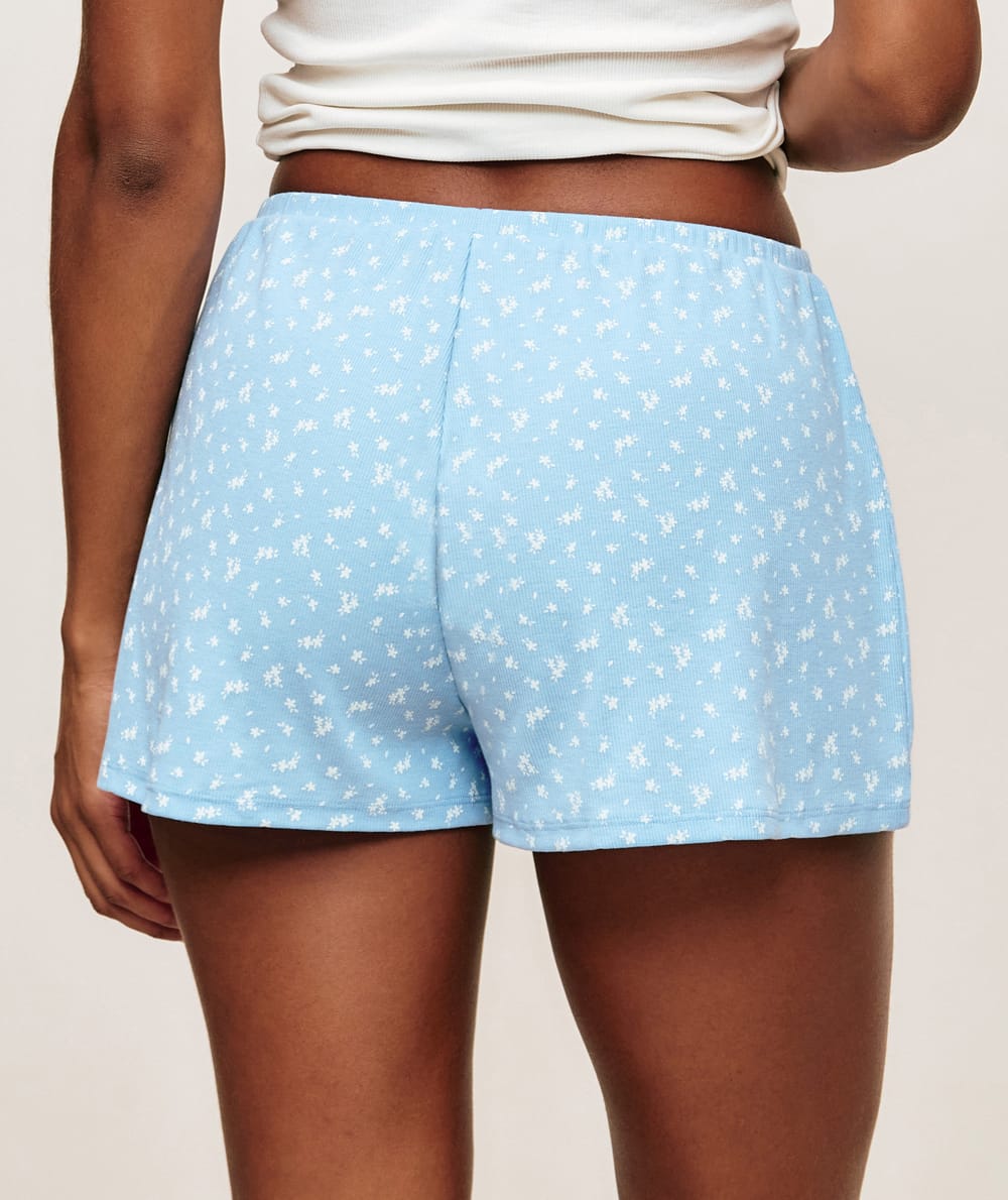 Ribbed jersey shorts;