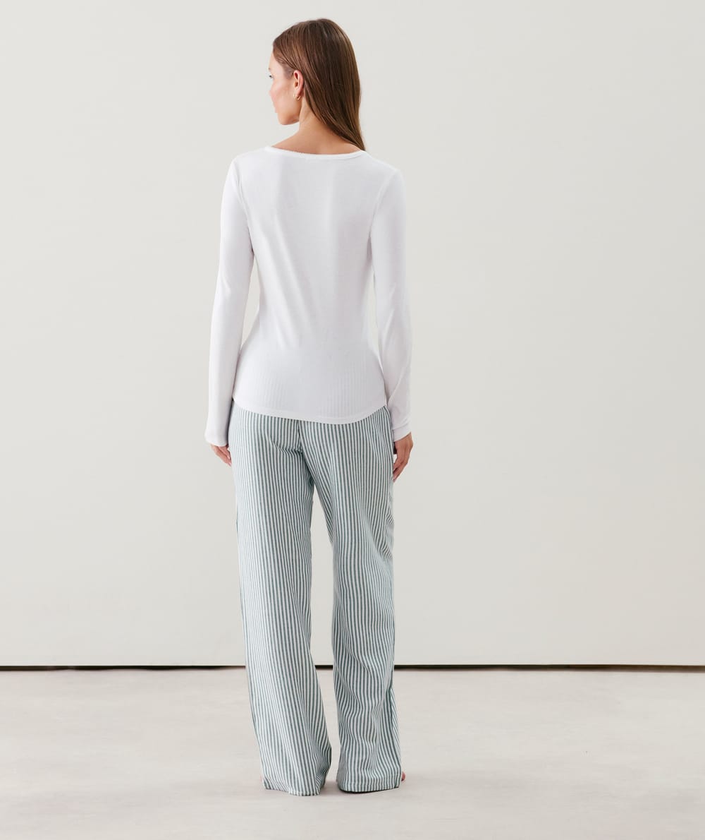 Ribbed jersey T-shirt;