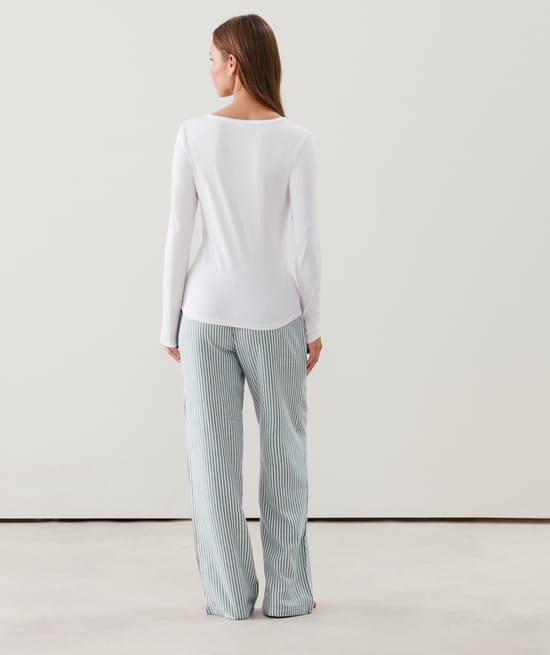 Ribbed jersey T-shirt;