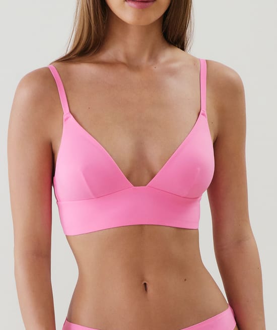 Soutien-gorge triangle en microfibre;