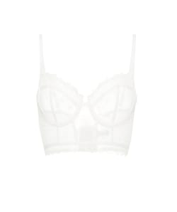 Balconette bustier with embroidery;