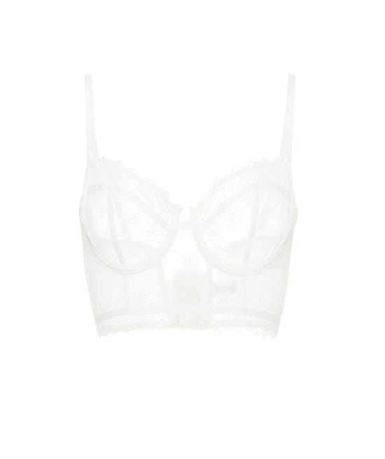 Bustier corbeille avec broderies;