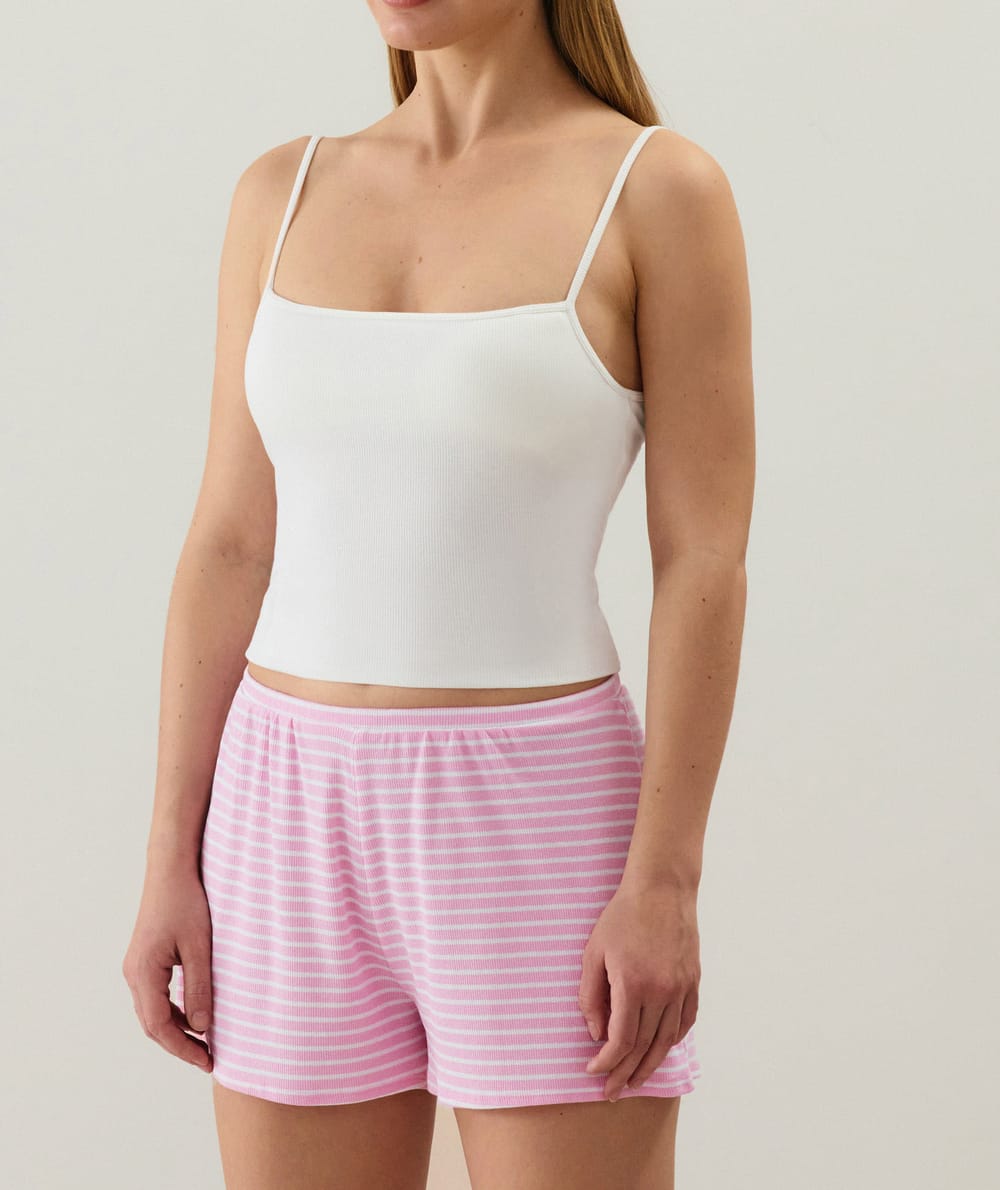 Short en jersey c&ocirc;tel&eacute;;