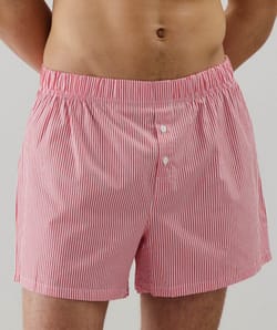 Striped boxer shorts;