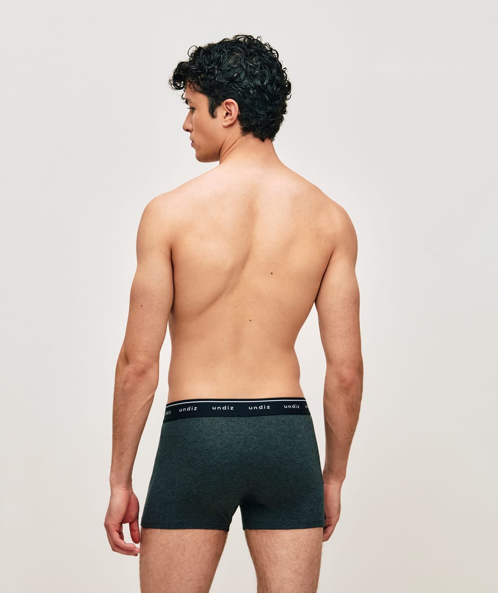 Plain cotton boxer shorts;