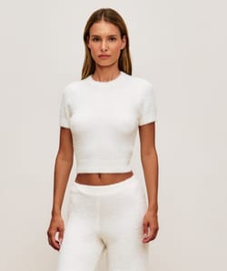 Top en maille fluffy;