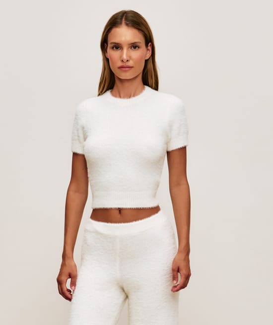 Top en maille fluffy;
