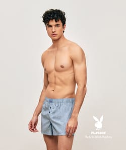 Playboy striped cotton boxers;