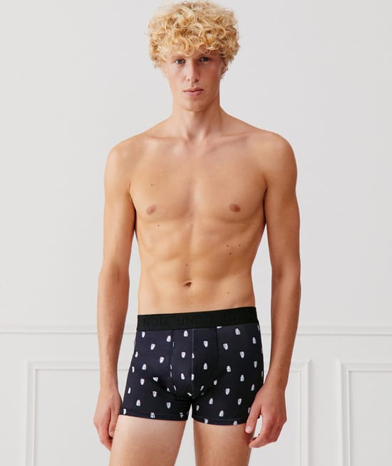 Patterned microfibre boxer shorts;
