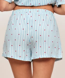 Blue Pyjama Set with Red Arrowed Hearts;