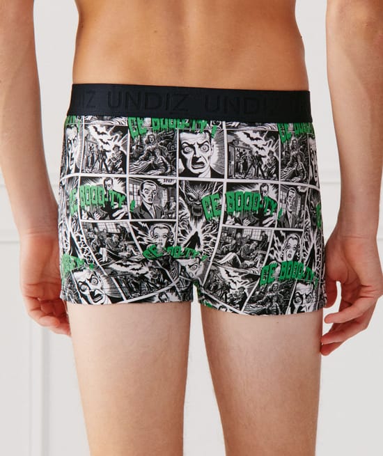 Katoenen boxershort met motief;