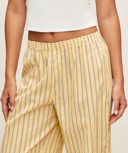 Striped poplin pants;