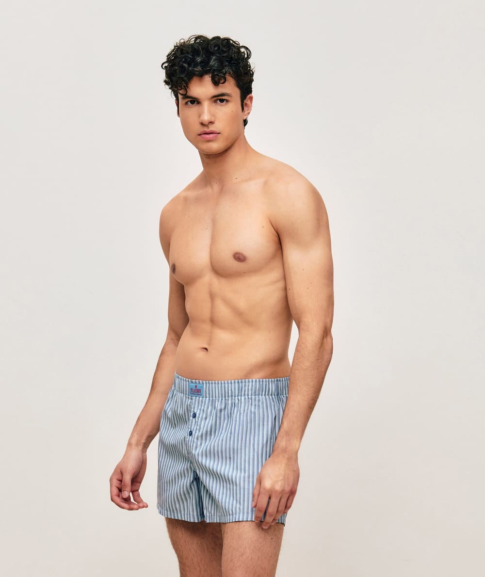 Playboy gestreepte katoenen boxers;
