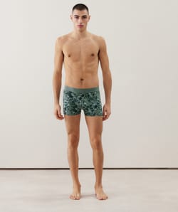Patterned cotton boxer shorts;